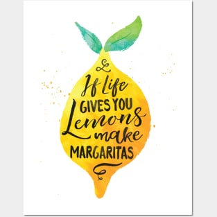 Make Margaritas Watercolour Quote Art Poster Posters and Art